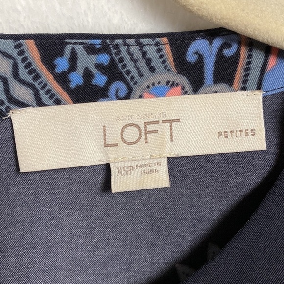 Loft Sz Xsmall Petite Floral Long Sleeve Dress - Picture 3 of 7